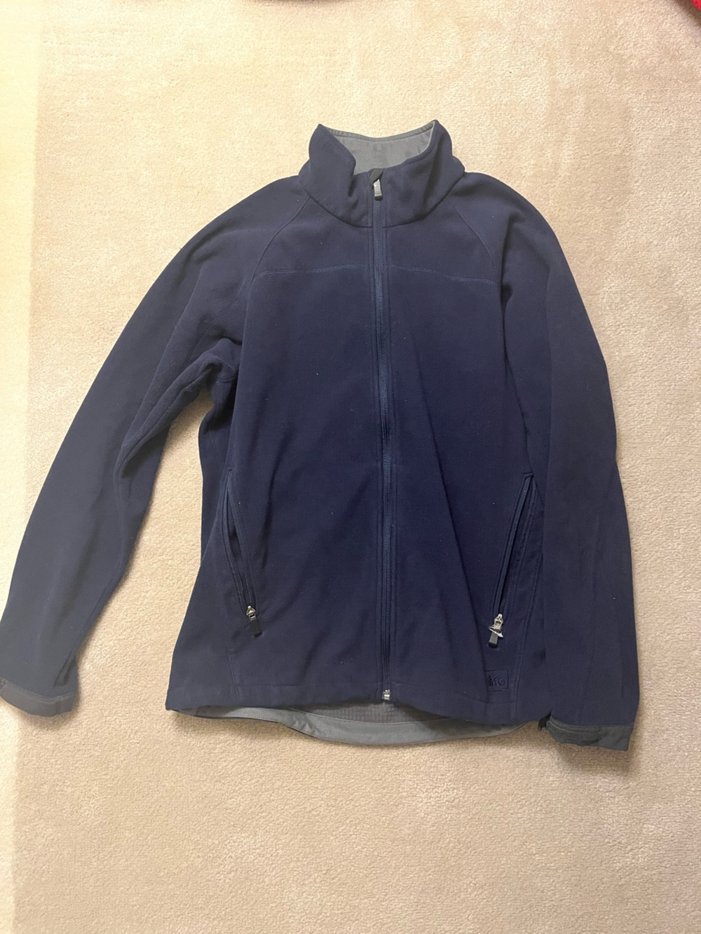 REI Women’s Navy Full-Zip Utility Fleece Jacket